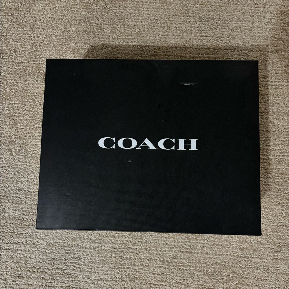 Coach Black Leather Boat Shoes with Woven Design - Picture 3 of 4